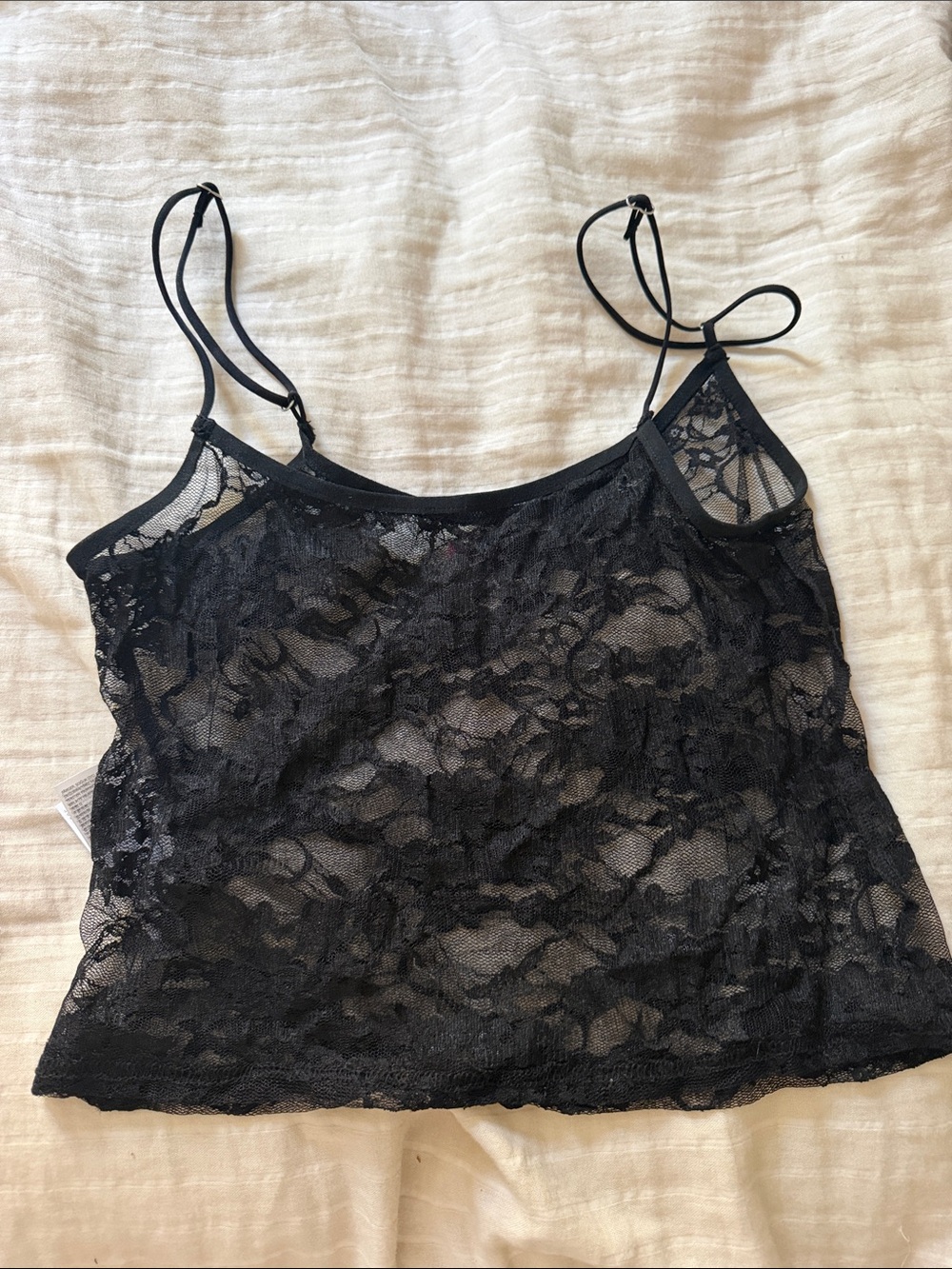 Edikted Black Lace Cami Tank Top